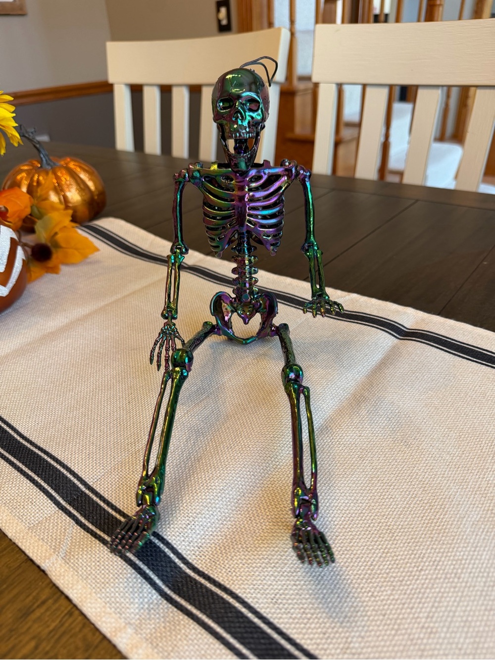 Iridescent skeleton- Halloween decor